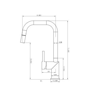 Смеситель для кухни Wonzon & Woghand WW-6018-BS с выдвижным изливом брашированный никель Смеситель для кухни Wonzon & Woghand WW-6018-BS с выдвижным изливом брашированный никель