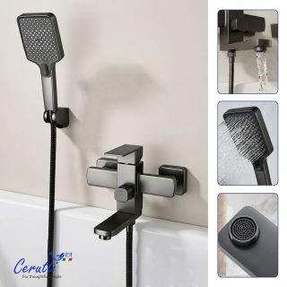 Смеситель для ванны Ceruttispa КЛЕЛИЯ VGR (CLELIA VGR) CT12063 серый матовый