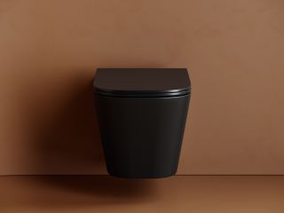 Унитаз подвесной Ceramicanova Союз (Union) CN4009TMB безободковый торнадо чёрный матовый