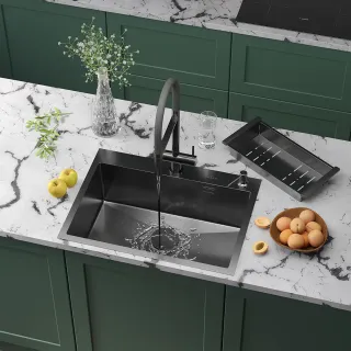 Кухонная мойка Roxenbath Simple 65 560220-65B графит