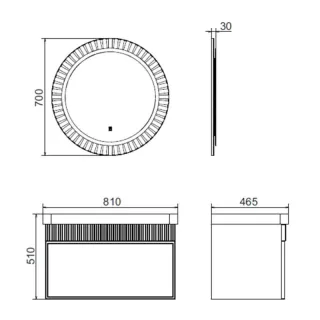 Тумба под раковину Comforty Мадрид 80М 00-00021274