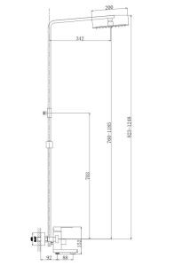 Душевая стойка Haiba HB24803 сталь