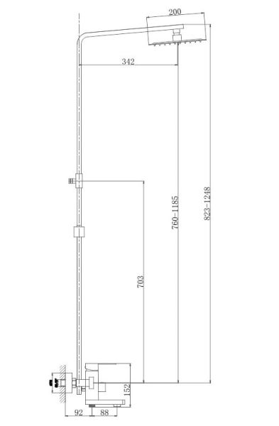 Душевая стойка Haiba HB24803 сталь