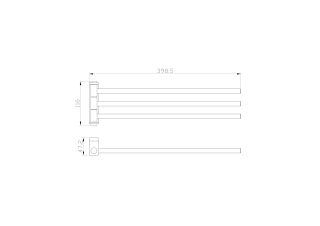 Вешалка для полотенец Wonzon & Woghand Lotte WW-8341-BG брашированное золото