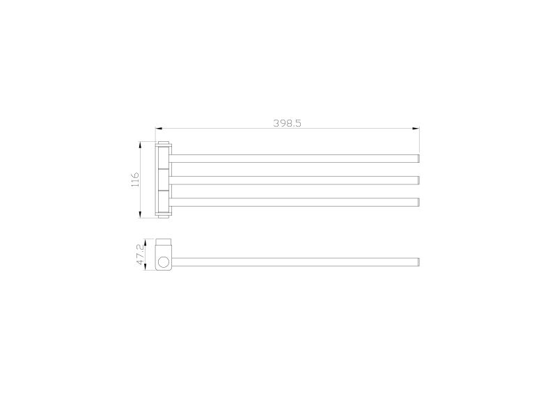 Вешалка для полотенец Wonzon & Woghand Lotte WW-8341 хром