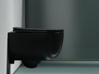 Унитаз подвесной Ceramicanova Модена (Modena) CN6063MDH безободковый тёмный антрацит матовый