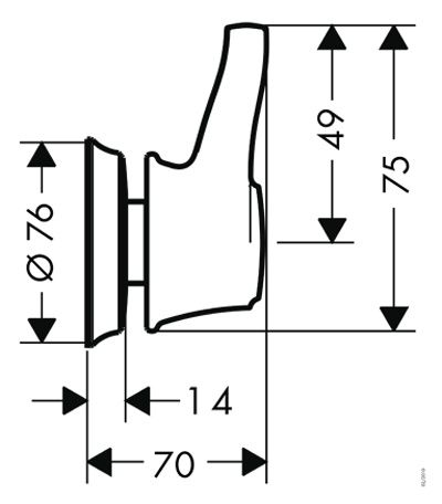 Запорный вентиль Hansgrohe 15961000  хром Запорный вентиль Hansgrohe 15961000  хром