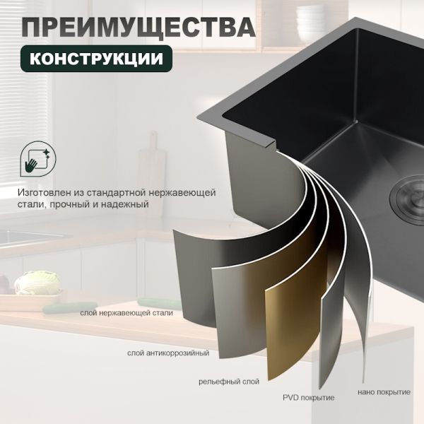 Кухонная мойка Splenka S700.5045.09 графит