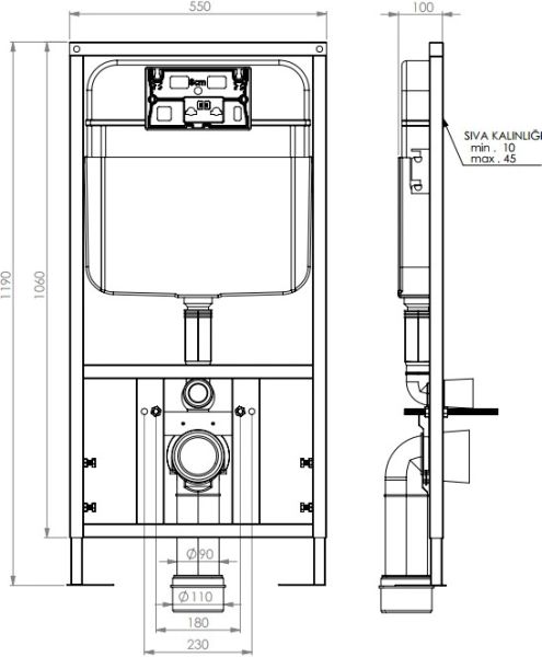 Комплект SantiLine SL-5004MB+SL-04 безободковый чёрный матовый унитаз с сиденьем микролифт и инсталляция с клавишей смыва чёрный матовый квадрат
