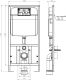 Комплект SantiLine SL-5004MB+SL-04 безободковый чёрный матовый унитаз с сиденьем микролифт и инсталляция с клавишей смыва чёрный матовый квадрат