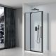 Душевой уголок Black&White Stellar Wind 8121000 100x100 см профиль чёрный матовый стекло прозрачное