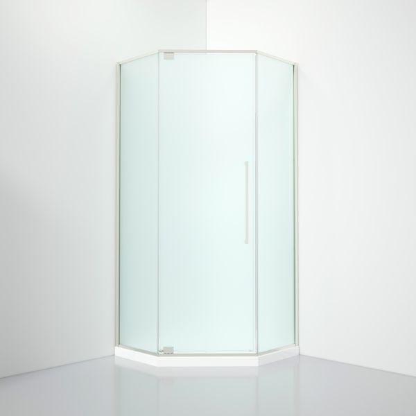 Душевой уголок Black&White Stellar Wind 815900CF 90x90 см профиль хром стекло матовое