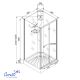 Душевая кабина Ceruttispa Белла (Bella) 90F 90x90 см профиль хром стекло матовое