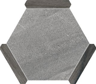 Керамогранит Monopole Сакраменто серый - черное дерево 71240, 22x25 (0,75)