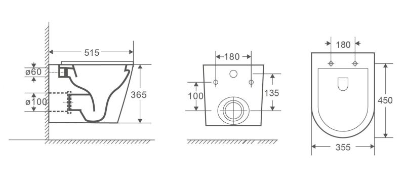 Унитаз подвесной Weltwasser WW SALZBACH 043 GL-WT 10000010281 белый