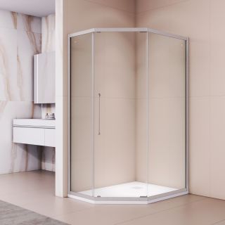 Душевой уголок RGW PA-86S 38088690-111N 100x90 см профиль хром стекло прозрачное