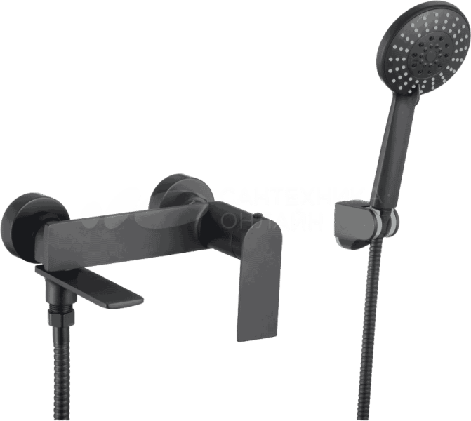 Смеситель для ванны с душем Savol S-601808H черный