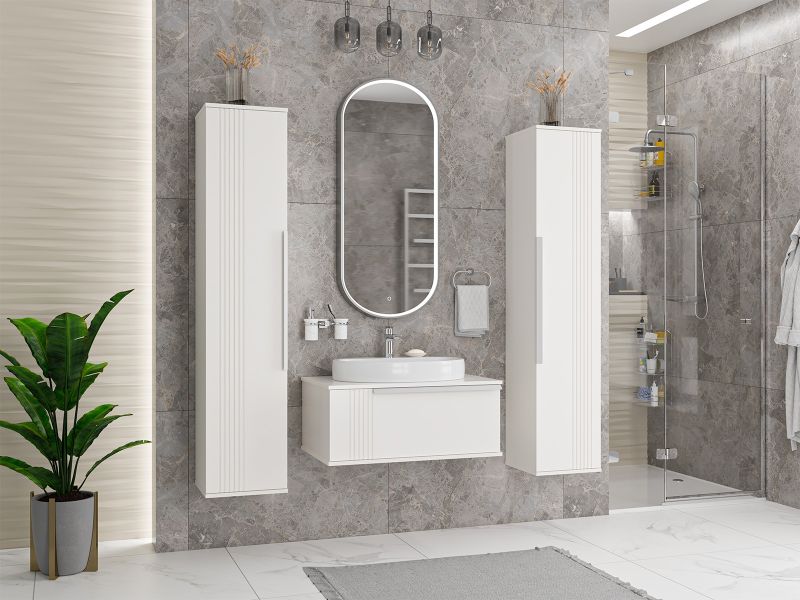 Подвесной шкаф - пенал Brevita Savoy SAV-05035-010 35см универсальный белый