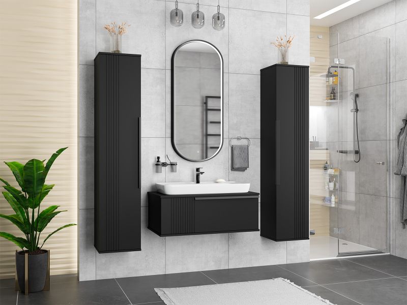 Подвесная тумба под раковину Brevita Savoy SAV-09090-0301Я 90см чёрный