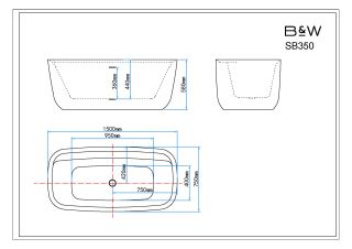 Акриловая ванна Black&White Swan SB350 1700 x 780 x 600 мм Акриловая ванна Black&White Swan SB350 1700 x 780 x 600 мм