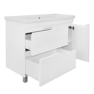 Тумба с раковиной Azario Kantri CS00097259 100 см белый глянец