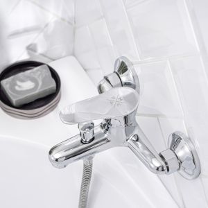 Смеситель для ванны с душем РМС SL86-009 хром