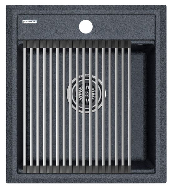 Комплект Paulmark: мойка Stepia 45 и ролл-мат Step PM114651-DG+R375-BS графит/брашированная нержавеющая сталь Комплект Paulmark: мойка Stepia 45 и ролл-мат Step PM114651-DG+R375-BS графит/брашированная нержавеющая сталь