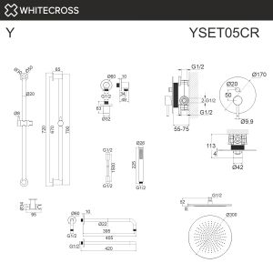 Душевой комплект WHITECROSS Y YSET05CR хром