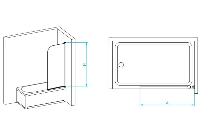 Шторка на ванну RGW SC-009 351100906-11 60см хром