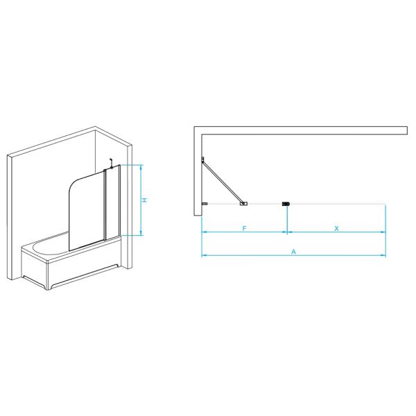 Шторка на ванну RGW SC-011 351101112-11 120см хром