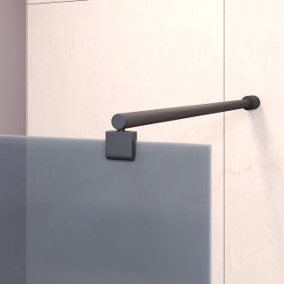 Шторка на ванну RGW SC-050B 351105008-34 80 см профиль чёрный стекло тонированное