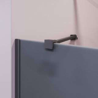 Шторка на ванну RGW SC-151B 351015123-16 80 см профиль чёрный стекло тонированное