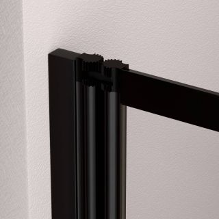 Шторка на ванну RGW SC-40B 03114010-14 100 см профиль чёрный стекло прозрачное