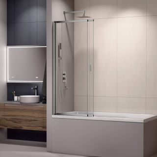 Шторка на ванну RGW SC-40 03114010-11 100 см профиль хром стекло прозрачное
