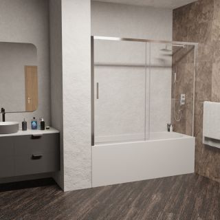 Шторка на ванну RGW SC-45 34114518-11 180см хром