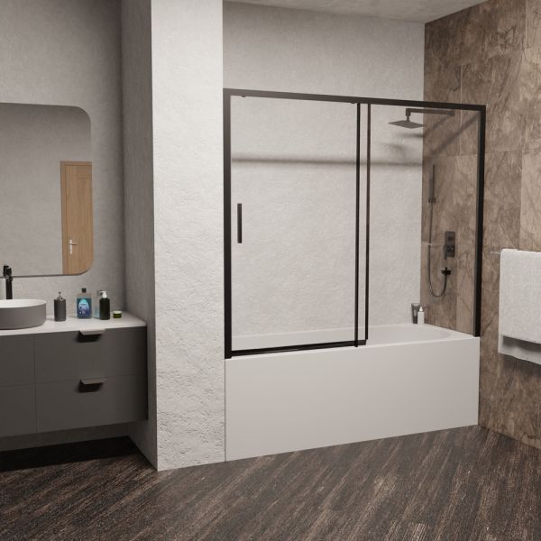 Шторка на ванну RGW SC-45B 34114518-14 180см чёрный