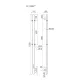 Полотенцесушитель электрический Sancos Линн (Linn) SC13002GG 150x3 см воронёная сталь