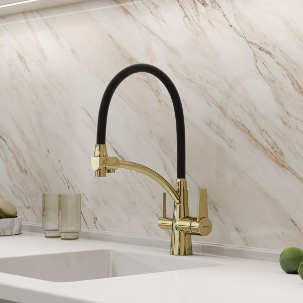 Смеситель для кухни Sancos Eri SC4001ZG полированное золото