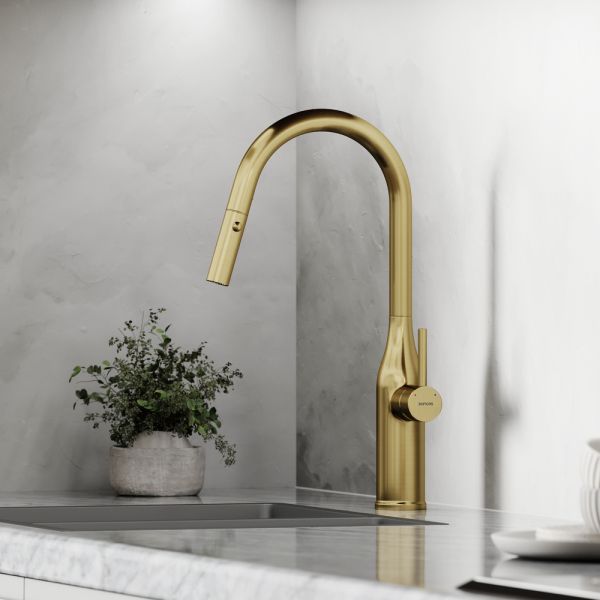 Смеситель для кухни Sancos Grand SC4002BG брашированное золото