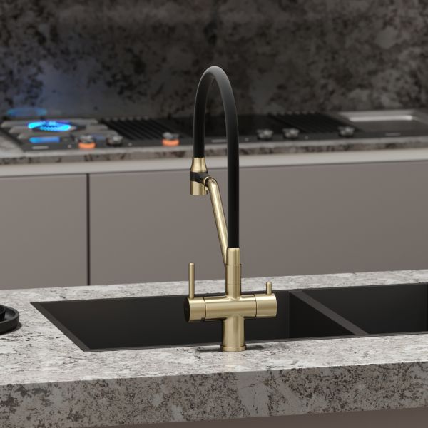 Смеситель для кухни Sancos Dora SC4003BG брашированное золото