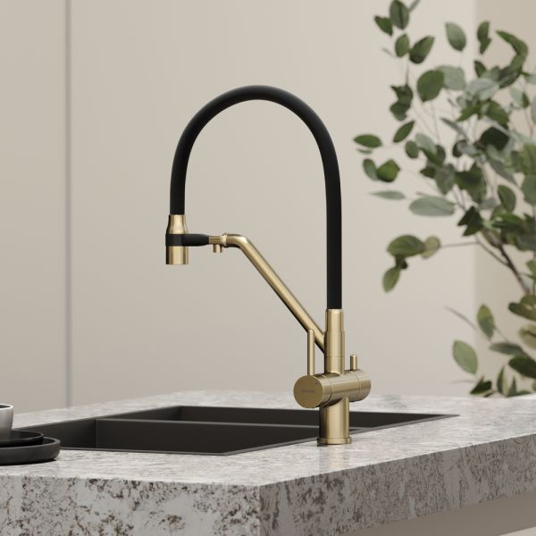 Смеситель для кухни Sancos Dora SC4003BG брашированное золото