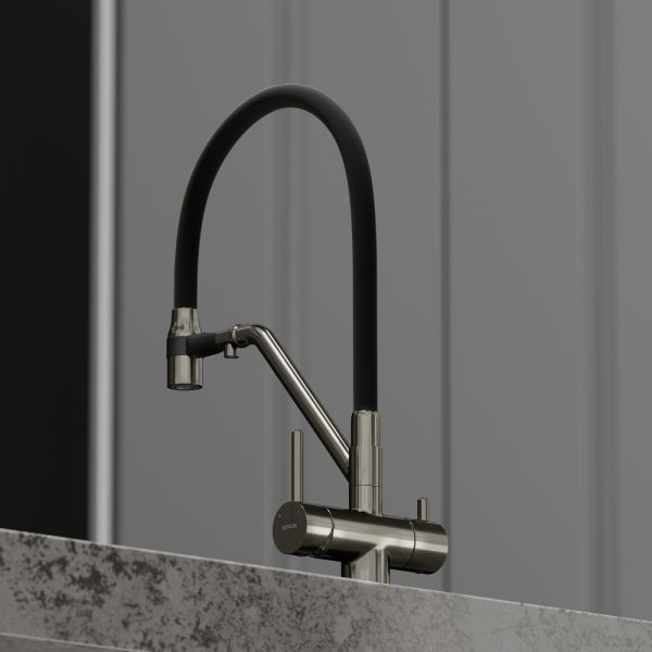 Смеситель для кухни Sancos Dora SC4003GG воронёная сталь