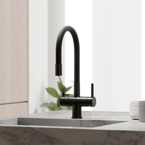 Смеситель для кухни Sancos Lucia SC4004MB чёрный матовый
