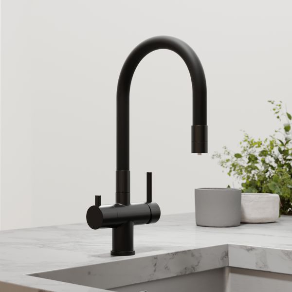 Смеситель для кухни Sancos Lucia SC4004MB чёрный матовый