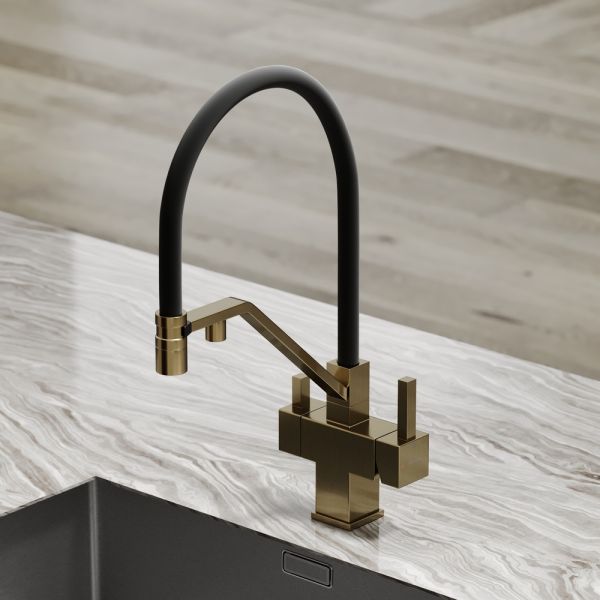 Смеситель для кухни Sancos Loro SC4007BG брашированное золото