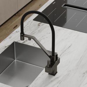 Смеситель для кухни Sancos Loro SC4007GG воронёная сталь
