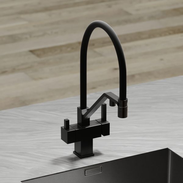 Смеситель для кухни Sancos Loro SC4007MB чёрный матовый