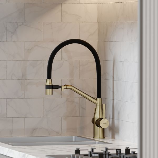 Смеситель для кухни Sancos Orta SC4008BG брашированное золото