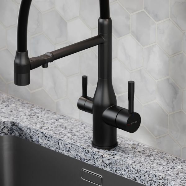 Смеситель для кухни Sancos Garda SC4009MB чёрный матовый