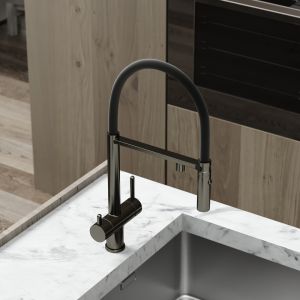 Смеситель для кухни Sancos Imola SC4010GG воронёная сталь